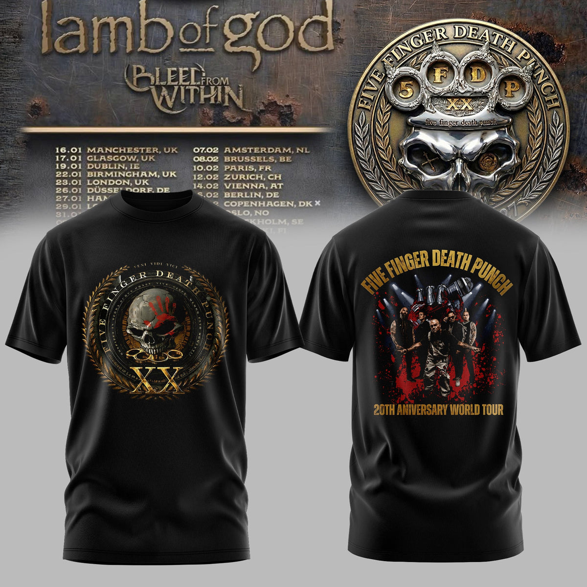 Golden Wreath Skull T-Shirt Edition