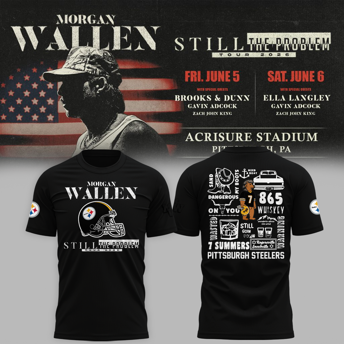 🔥 MW x Pittsburgh Stadium Tour 2026 Limited Edition T-Shirt