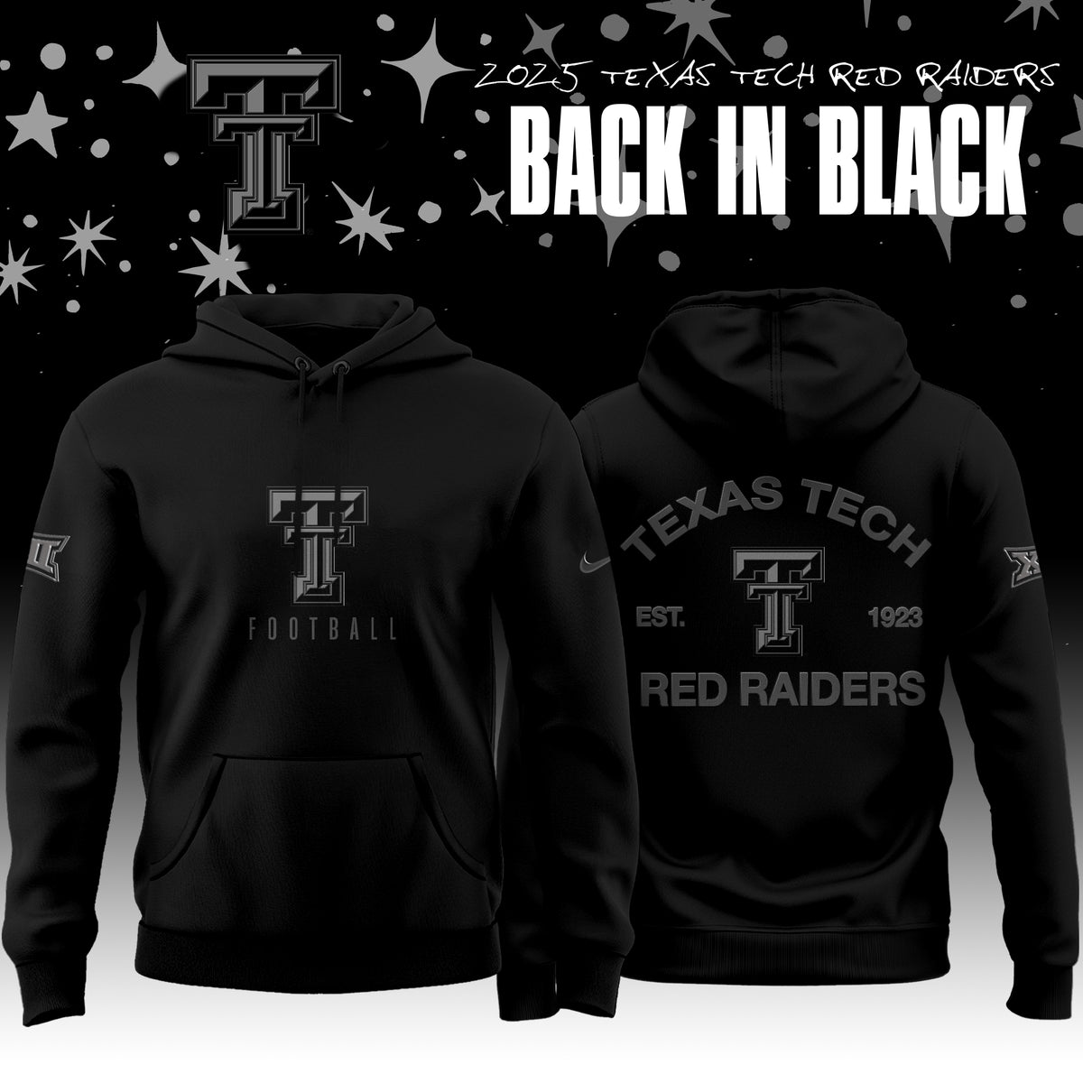 _Texas Tech Red Raiders Back In Black 2025 Special Edition Hoodie