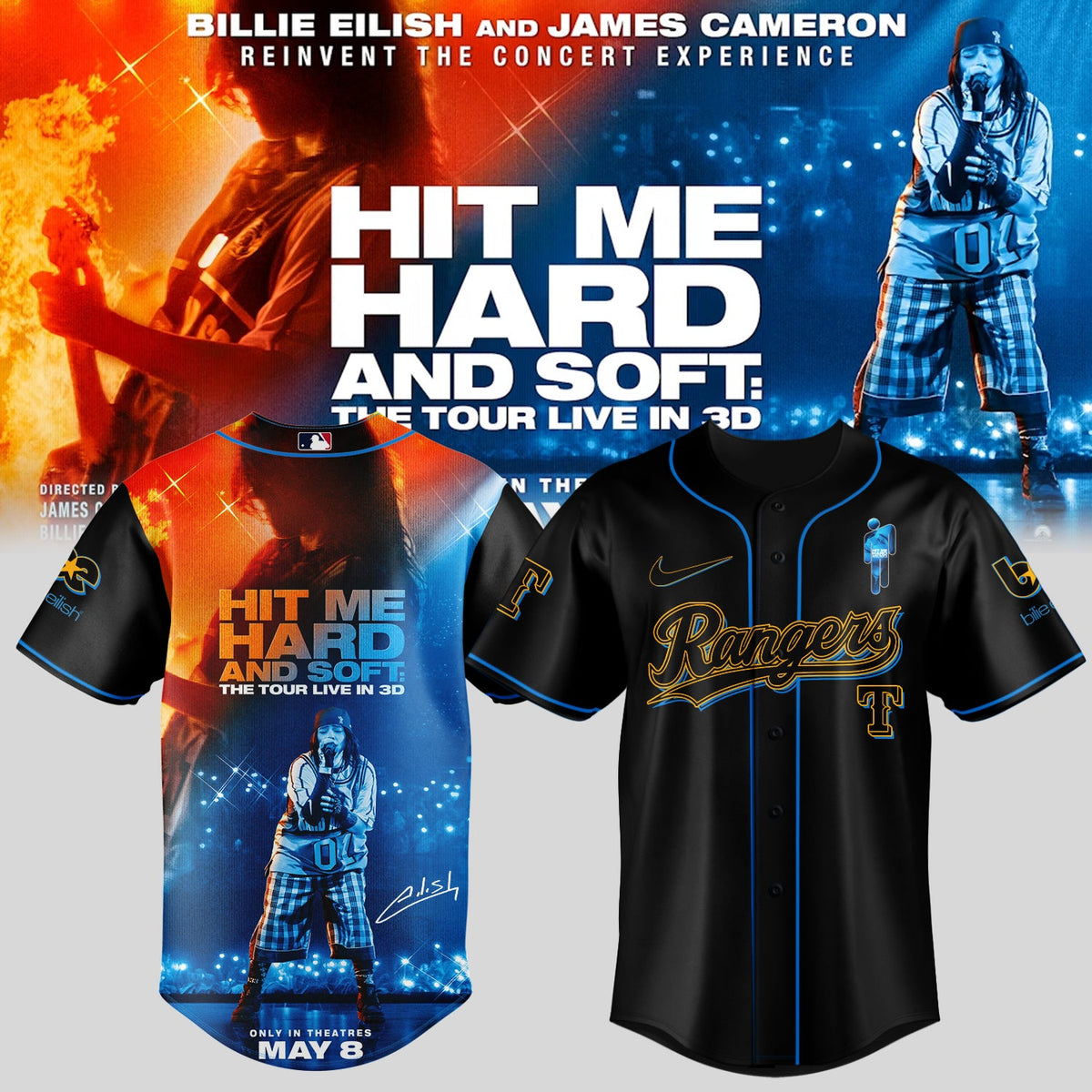 .Baseball x Billie Eilish HIT ME HARD AND SOFT: THE TOUR Jersey 2