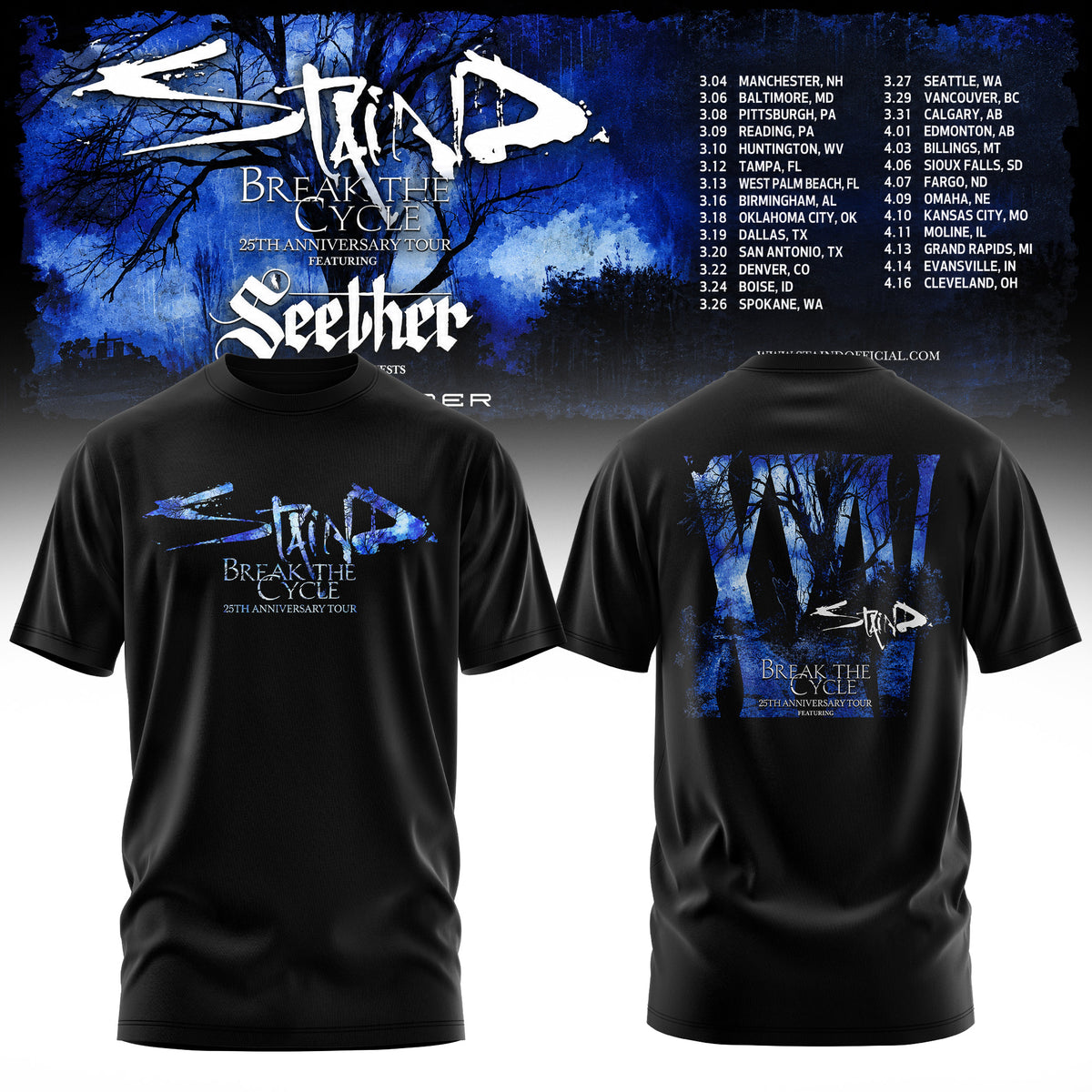“Break The Cycle” 25th Anniversary Tour 2027 Tee