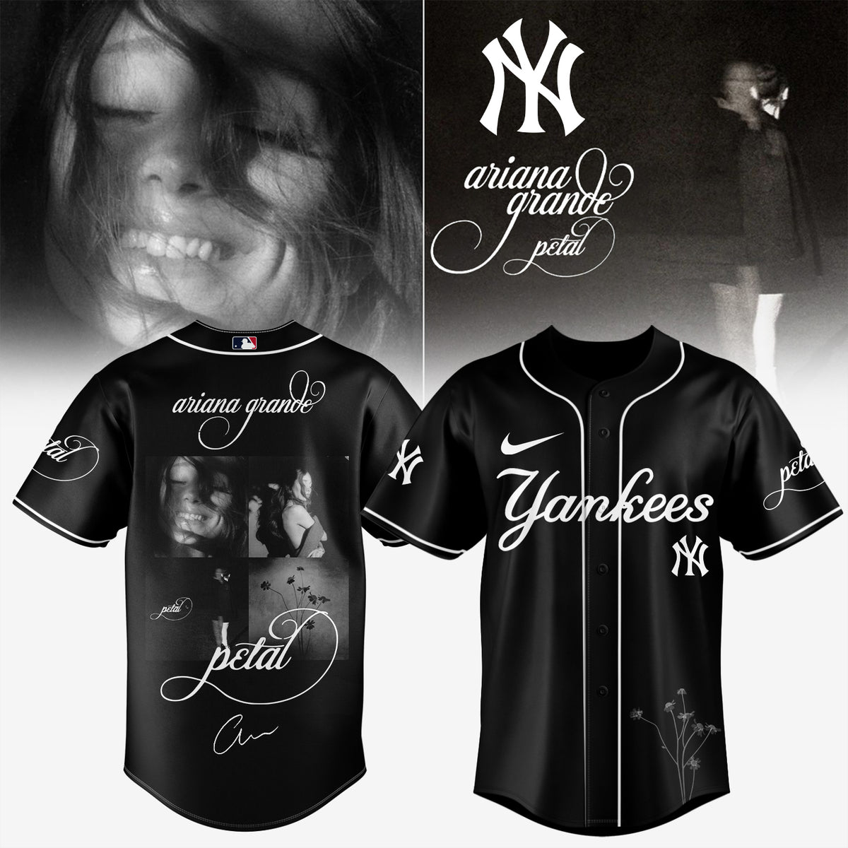 Baseball x Ariana Grande’s Petal Album Jersey