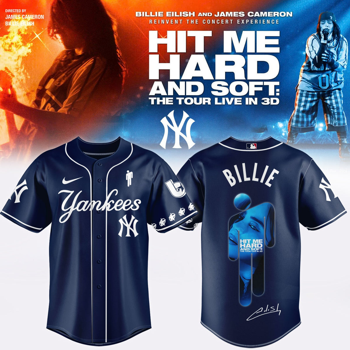 .Baseball x Billie Eilish HIT ME HARD AND SOFT: THE TOUR Jersey 5