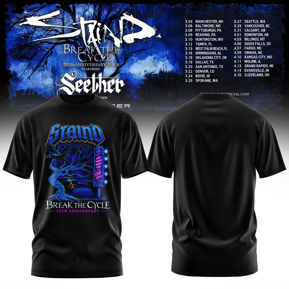 “Break The Cycle” 25th Anniversary Tour 2027 Tee