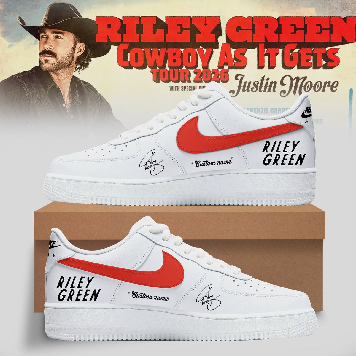 Air Force 1: Riley Green’s Cowboy As It Gets Tour 2026 Collection