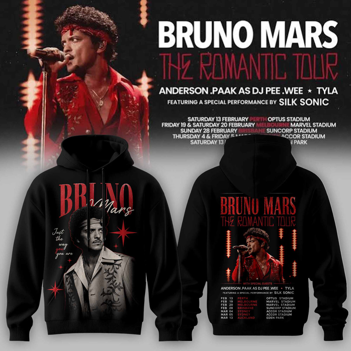 BRUNO MARS – THE ROMANTIC TOUR HOODIE