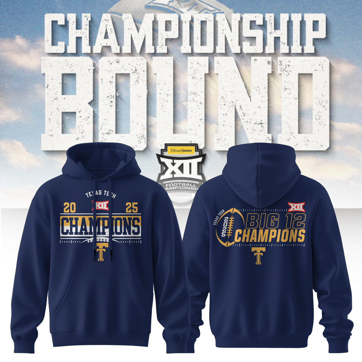 Texas Tech – 2025 Big 12 Champions Hoodie