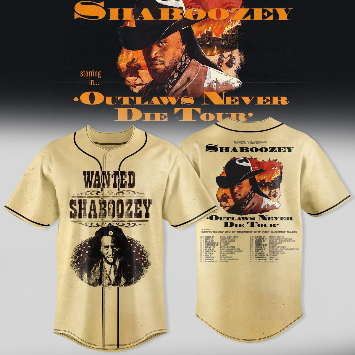 Shaboozey – The Outlaws Never Die Tour Jersey