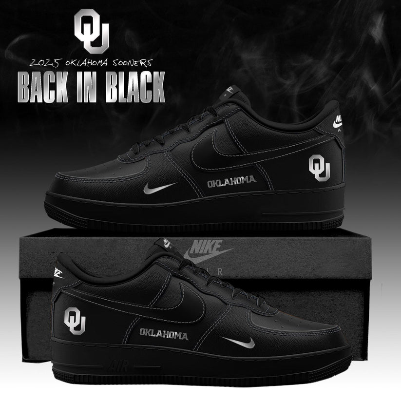Back In Black Oklahoma Sooners 2025 AF1 Special Edition