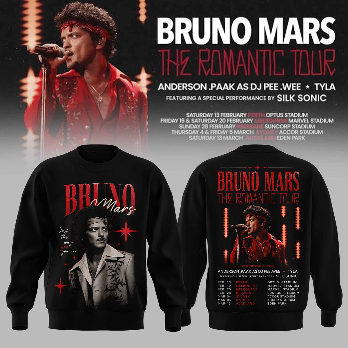 BRUNO MARS – THE ROMANTIC TOUR SWEATER
