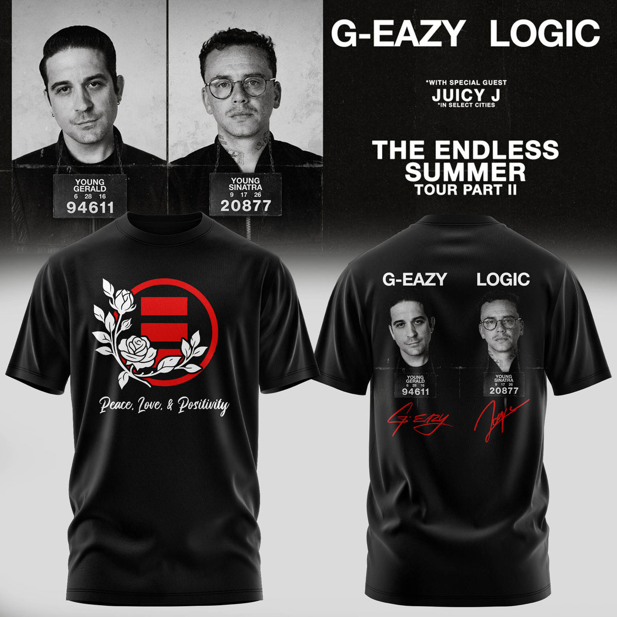 Logic & G-Eazy The Endless Summer Tour Part II Limited T-Shirt