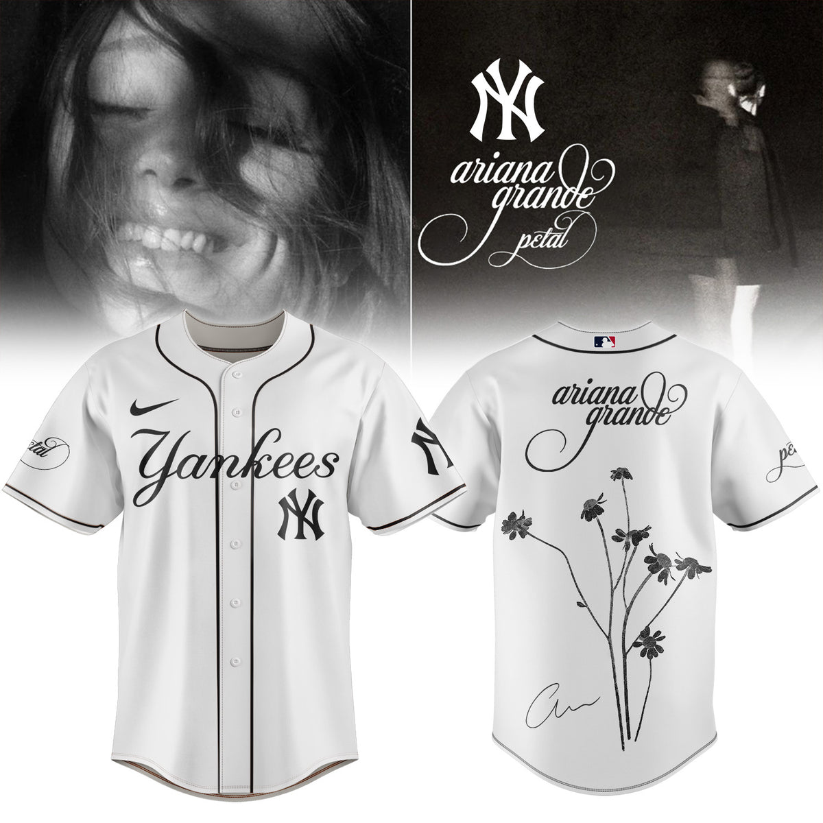 Baseball x Ariana Grande’s Petal Album Jersey