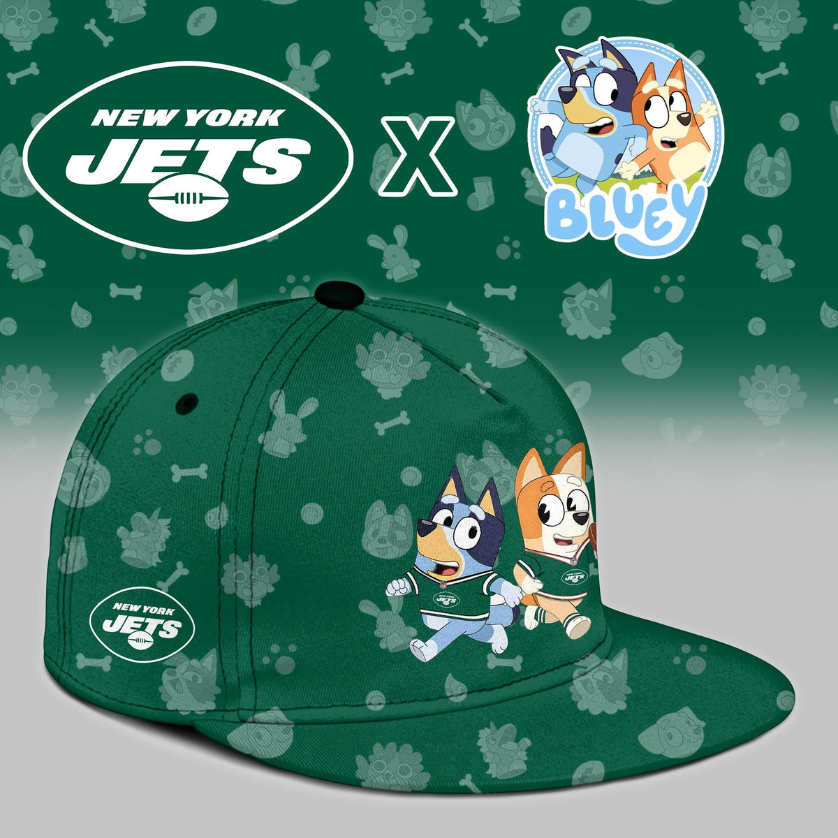 New York Jets x Bluey Night Limited Hoodie | IF39