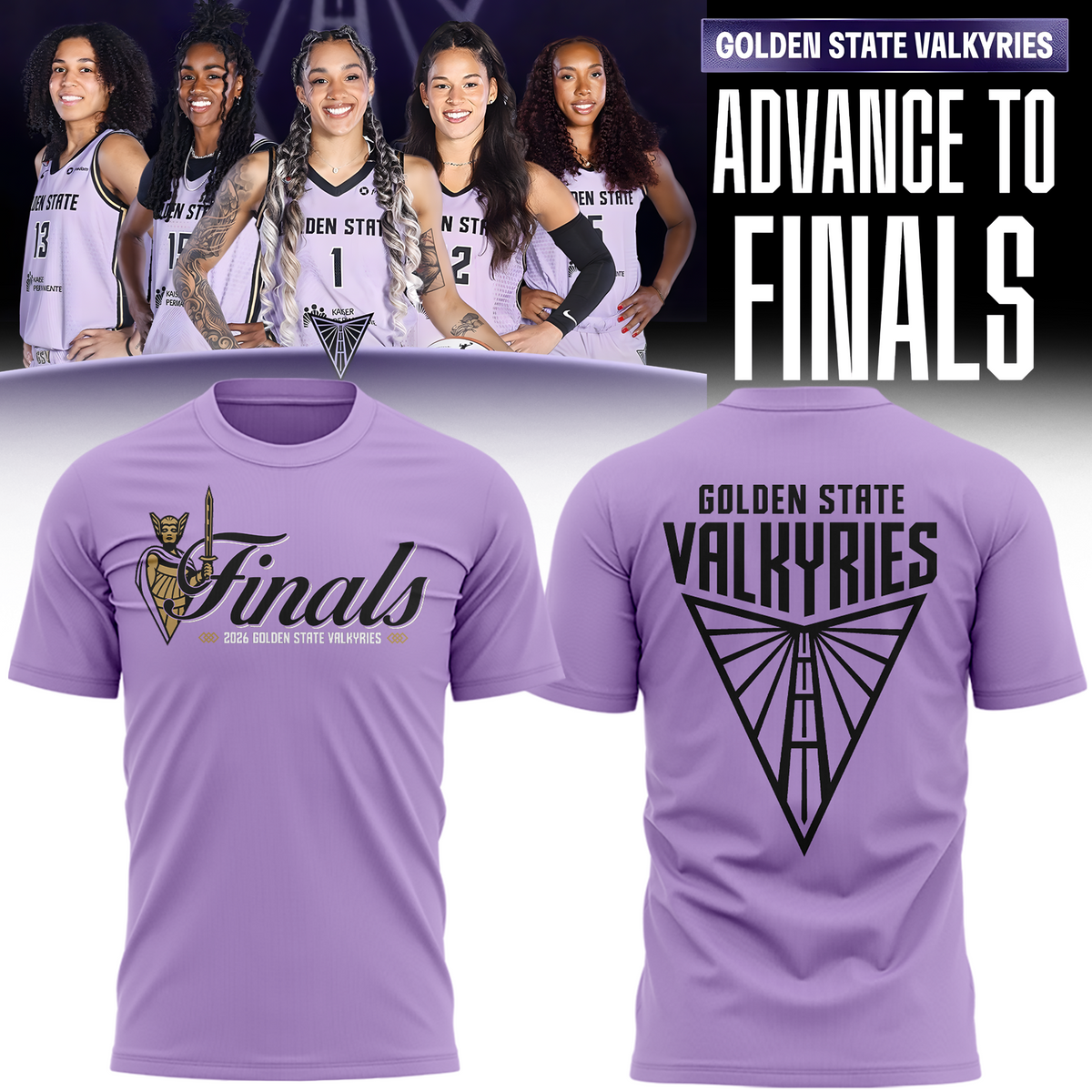 Limited edition Golden State Valkyries 2026 Finals T-Shirt