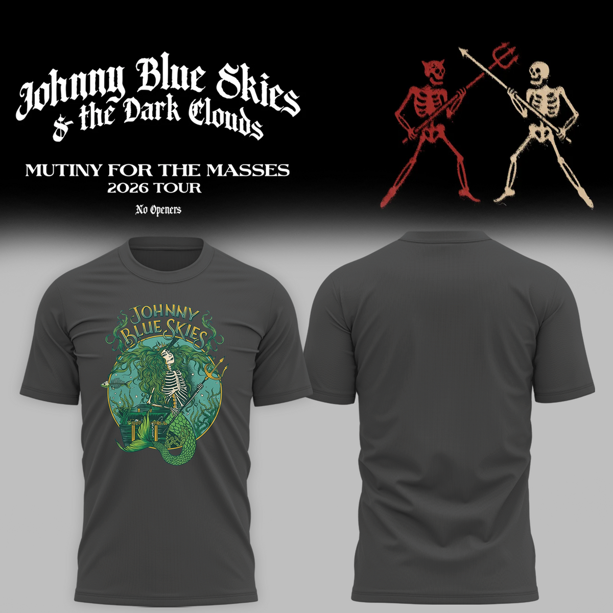 Johnny Blue Abyssal Siren - Mutiny for the Masses 2026 Tour T-Shirt