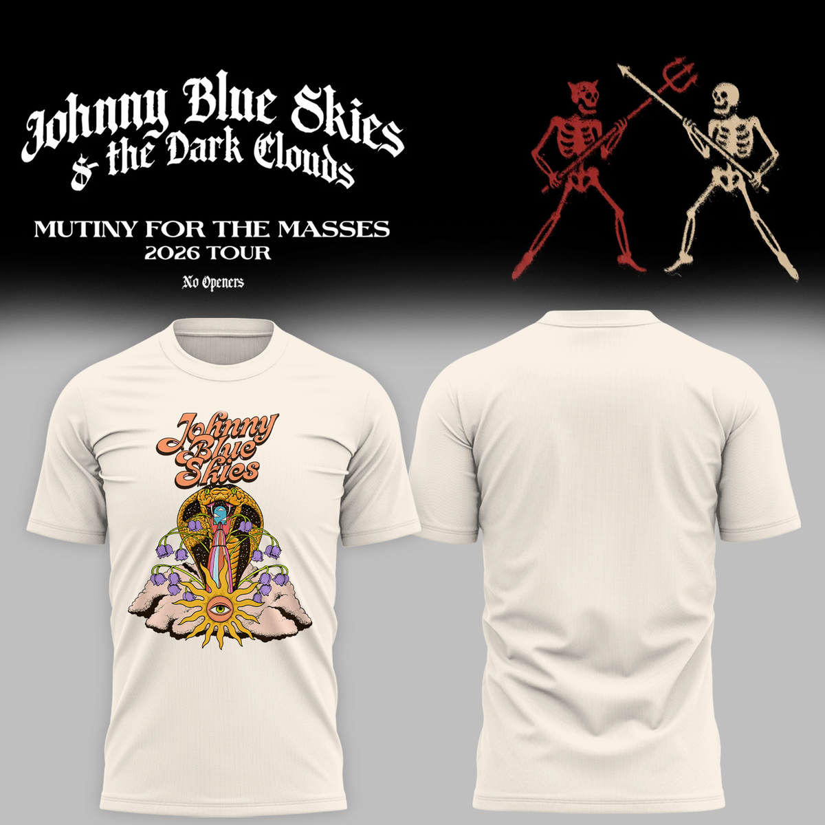 Johnny Blue Skies Mystic Serpent - Mutiny for the Masses 2026 Tour T-Shirt