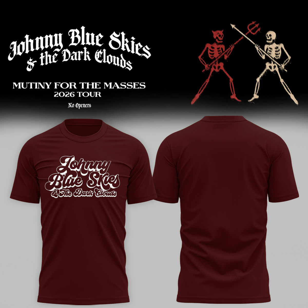 Johnny Blue Vintage Groovy - Mutiny for the Masses 2026 Tour T-Shirt
