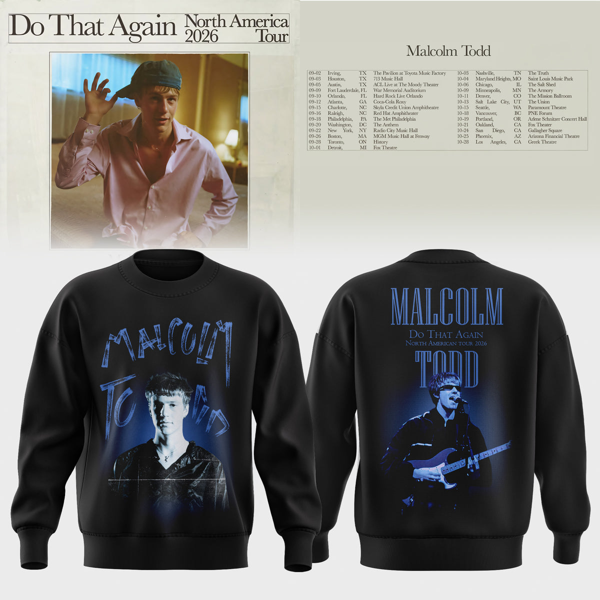 MALCOLM TODD – DO THAT AGAIN NORTH AMERICA TOUR SWEATER