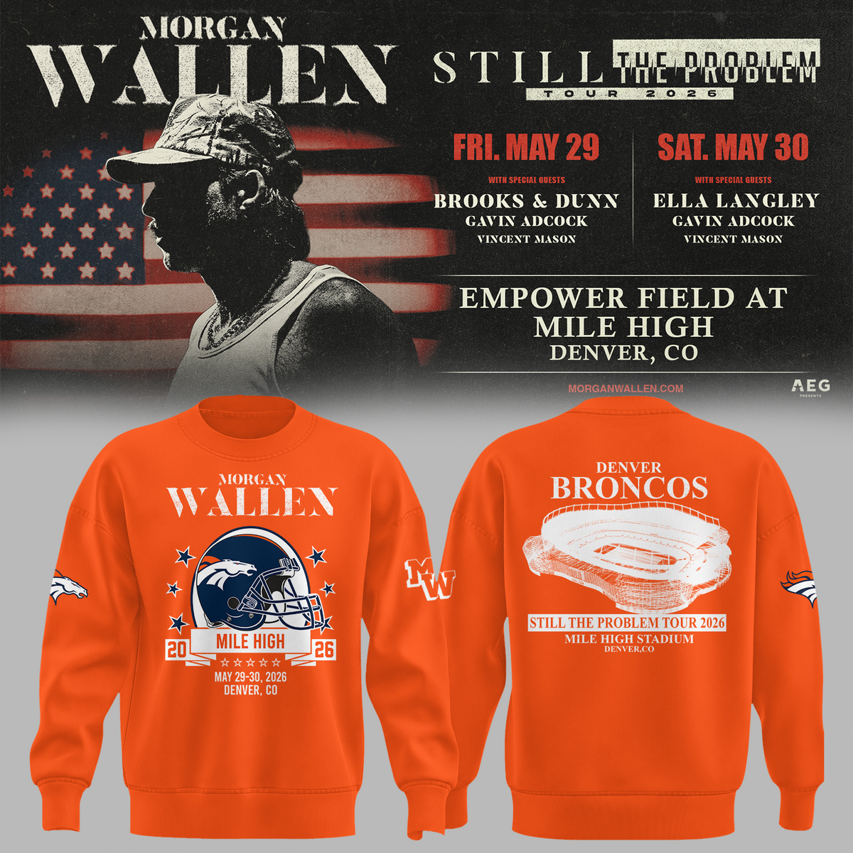 Limited Edition MWallen x Denver Broncos Sweater 2026