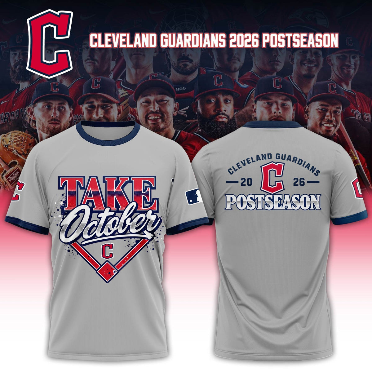 Limited Edition Cleveland Guardians Division Series Champions Distressed Locker Room Take October T-shirt