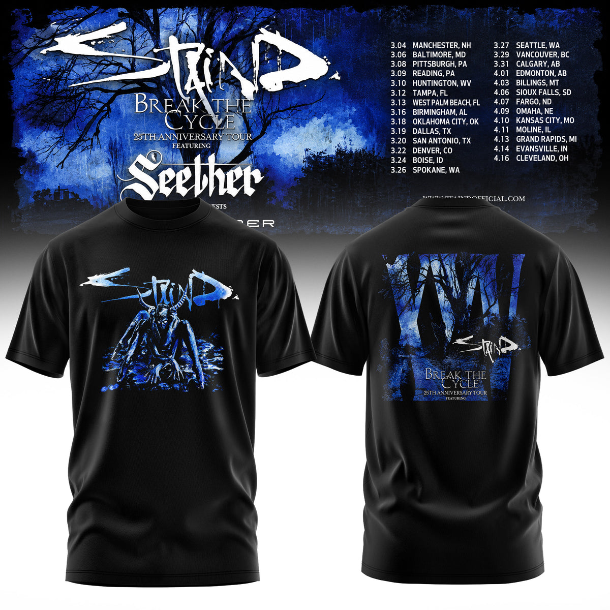 “Break The Cycle” 25th Anniversary Tour 2027 Tee