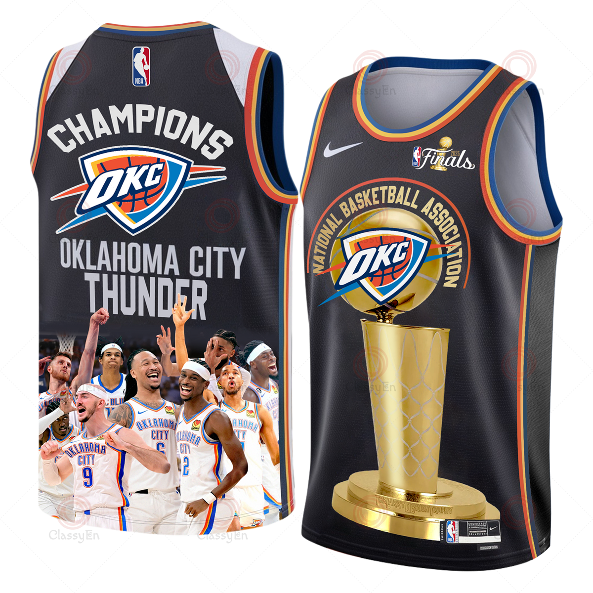 Oklahoma City Basketball Champions Finals 2024-25 3D Basketball Jersey