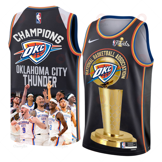Oklahoma City Basketball Champions Finals 2024-25 3D Basketball Jersey