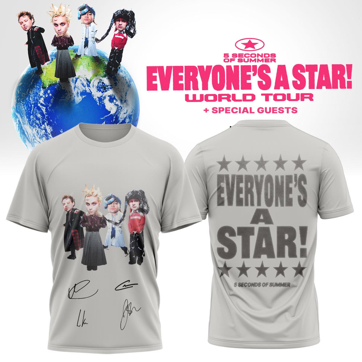 5SOS EVERYONE’S A STAR! World Tour Shirt