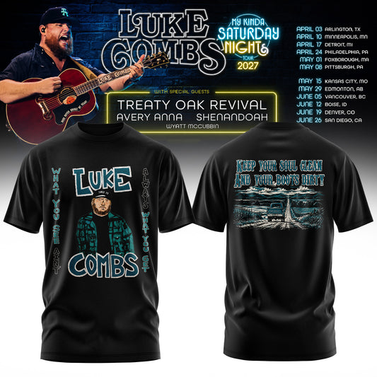 LUKE COMBS — MY KINDA SATURDAY NIGHT TOUR 2027 T-SHIRT