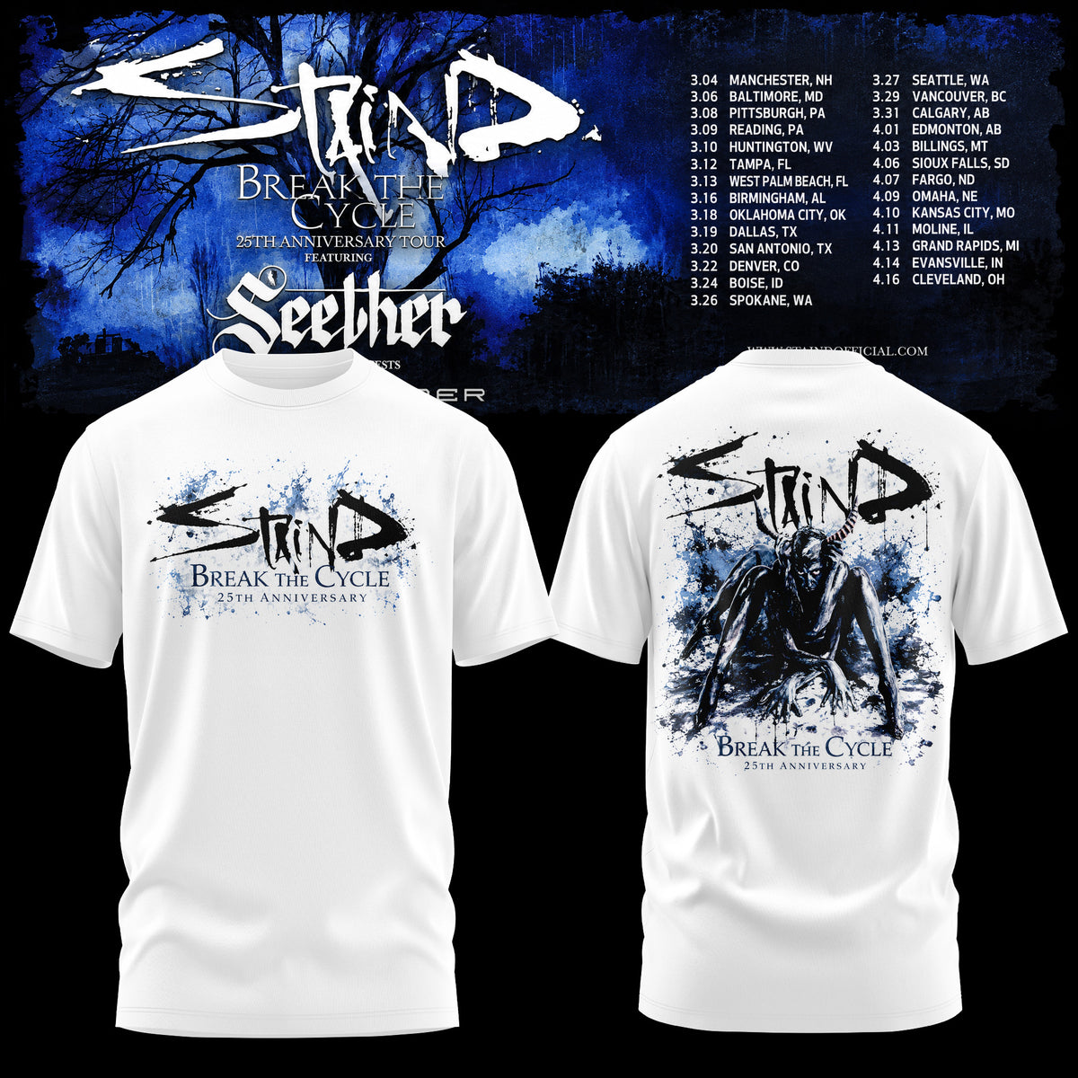 “Break The Cycle” 25th Anniversary Tour 2027 Tee