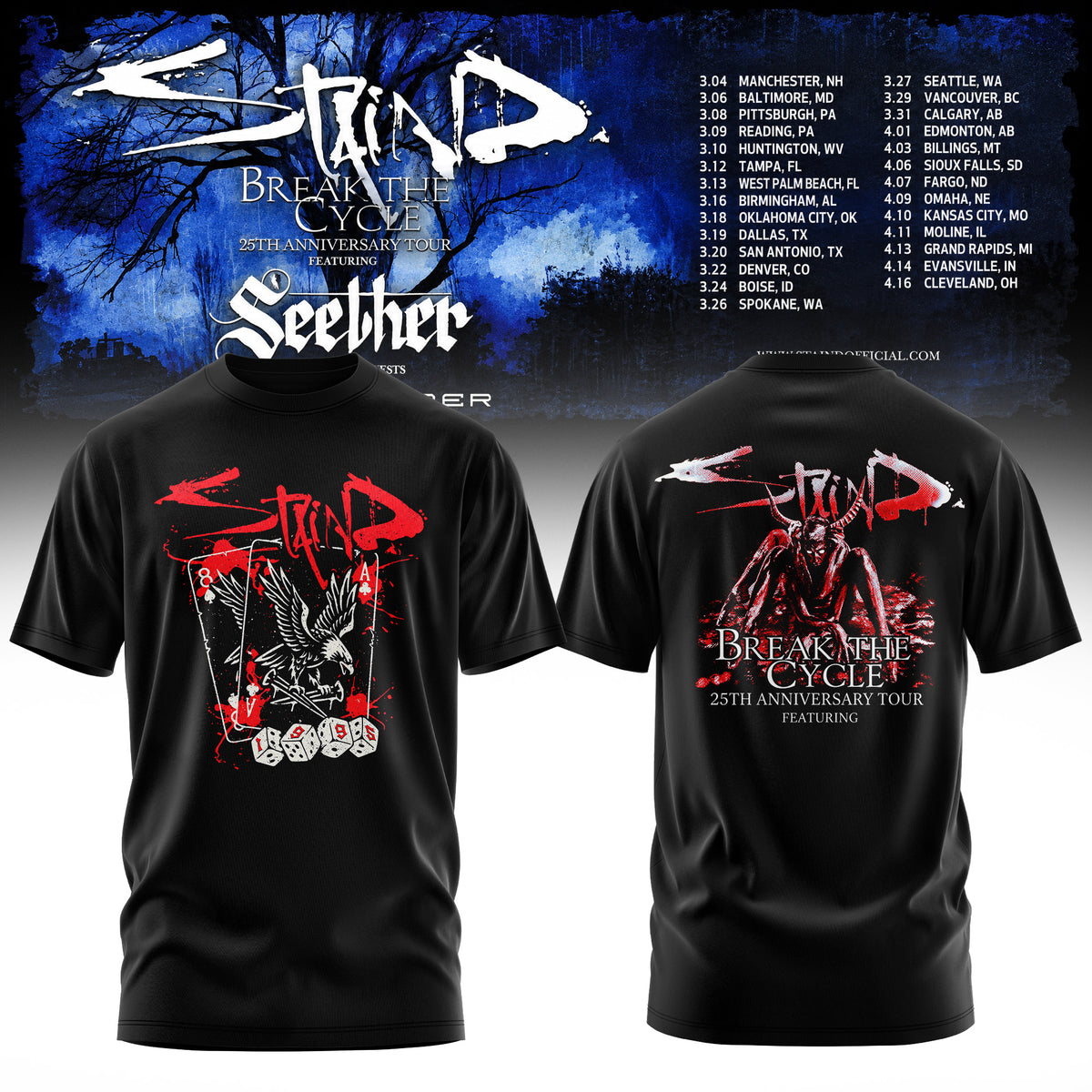 “Break The Cycle” 25th Anniversary Tour 2027 Tee