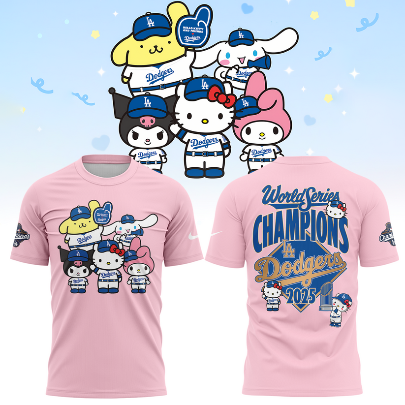 2025 HELLO KITTY x DODGERS CHAMPIONS Tshirt