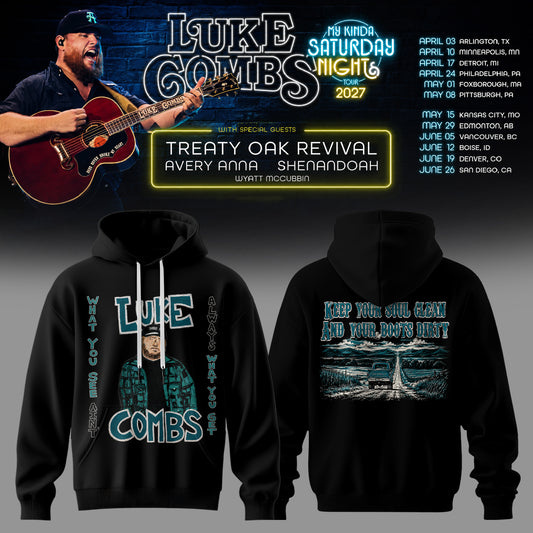 LUKE COMBS — MY KINDA SATURDAY NIGHT TOUR 2027 HOODIE