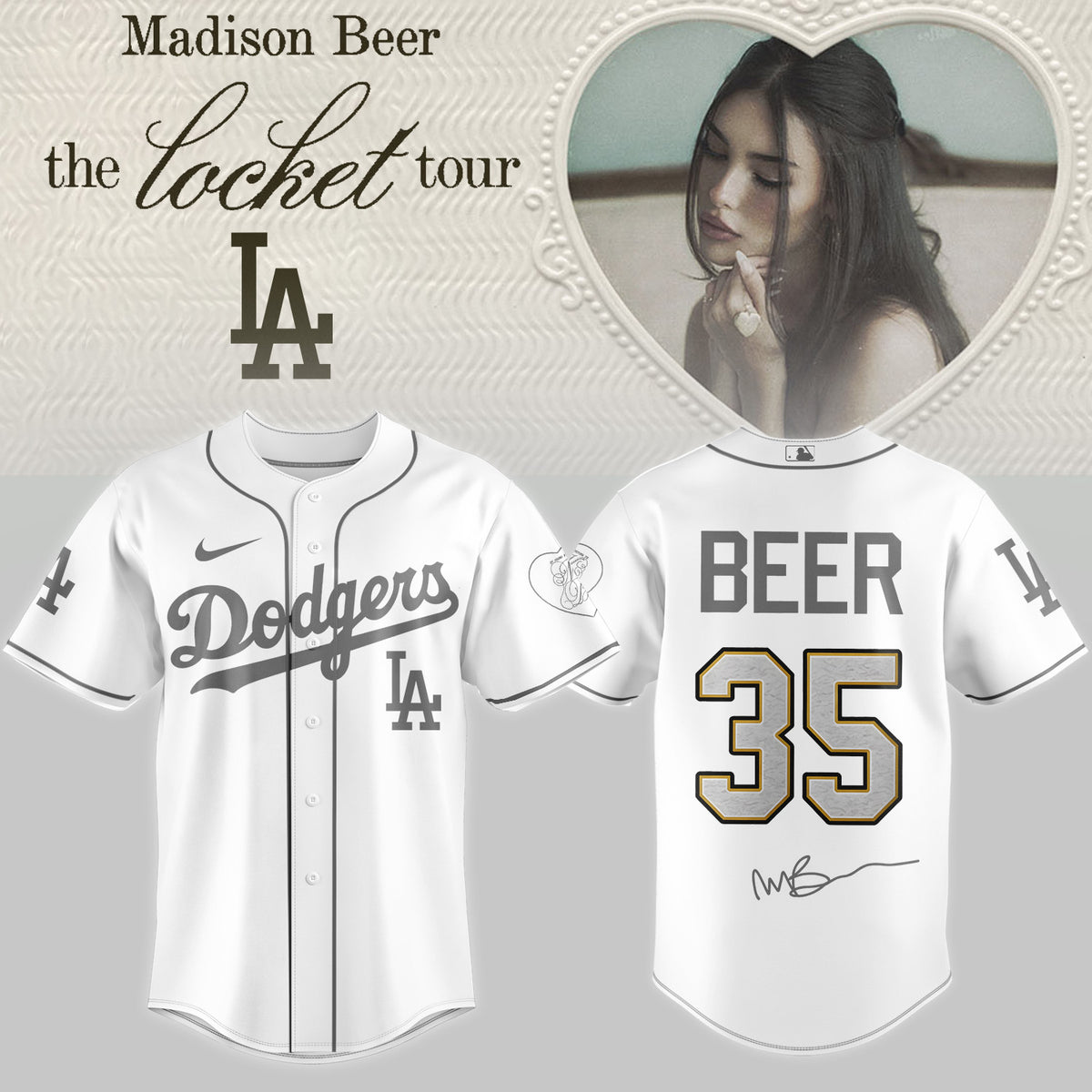 .Baseball US x Madison Beer The Locket Tour Jersey