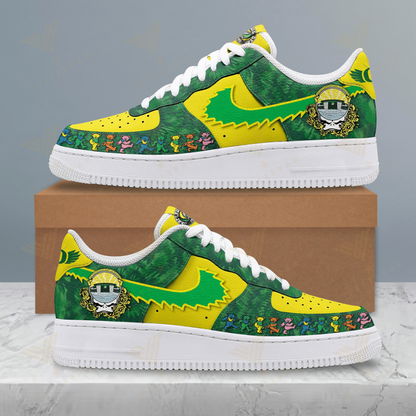 Greateful Dead Oregon Duck Grateful Ducks Nike Air Force One Shoes