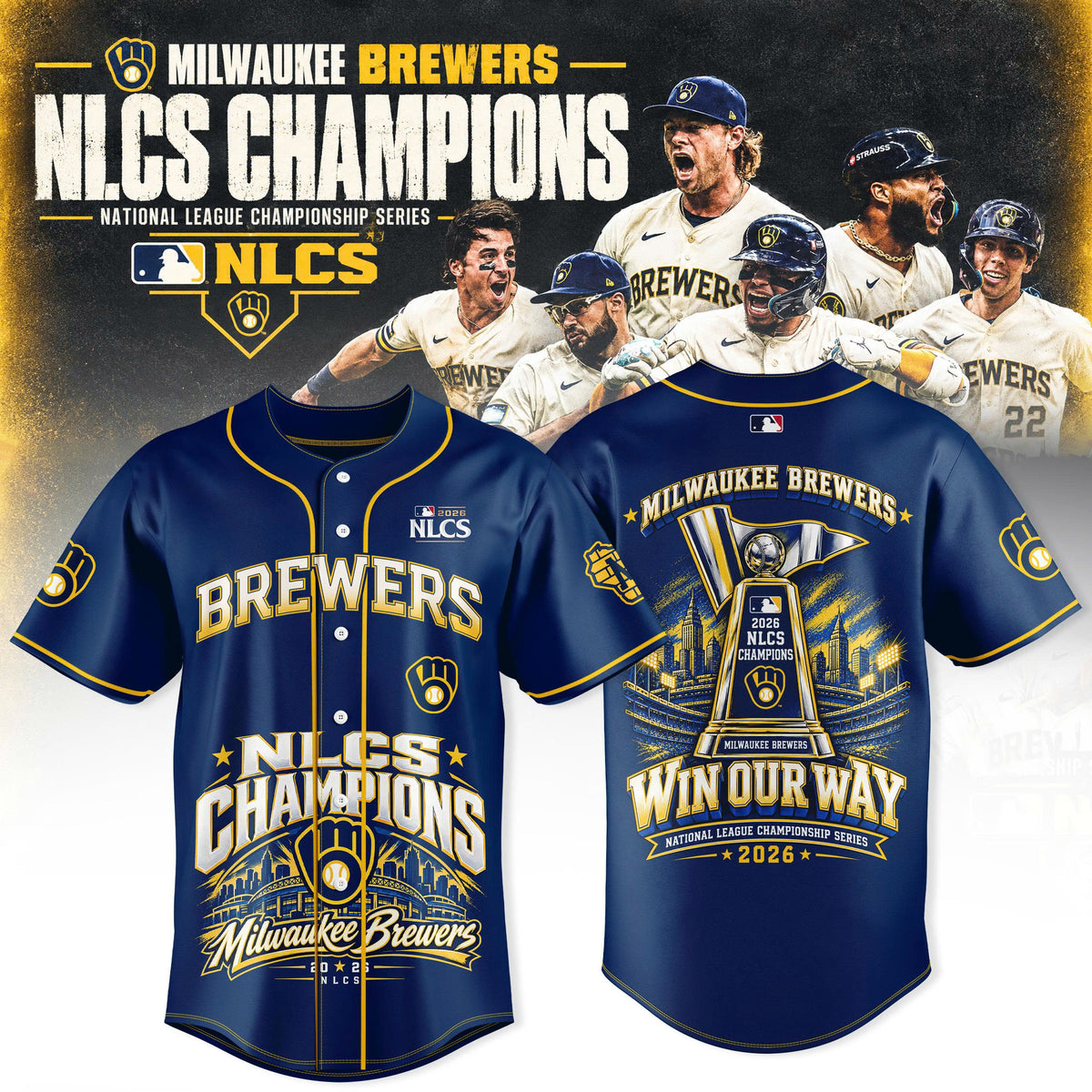 Milwaukee Brewers NLCS Champions 2026 Limited Edition Baseball Jersey