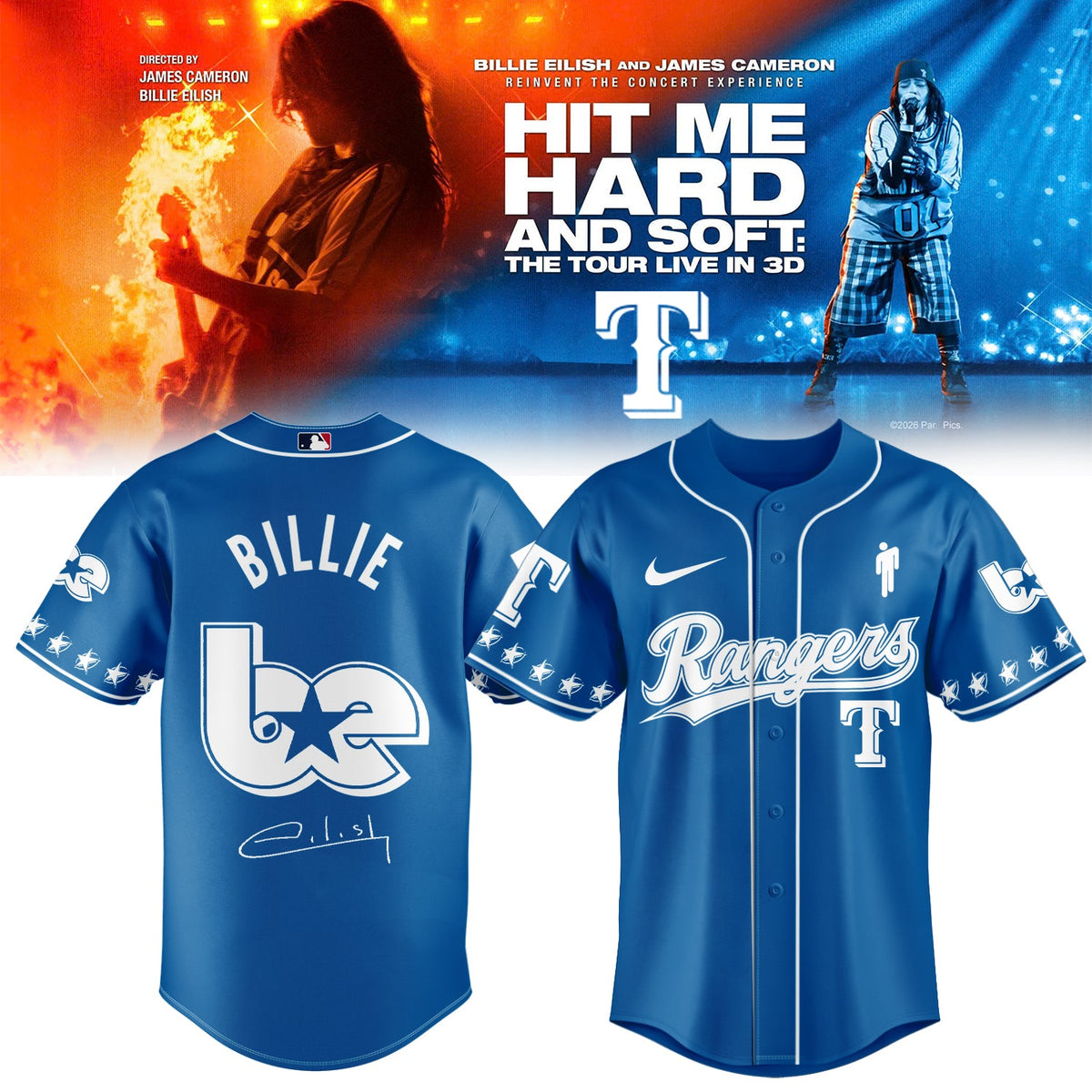 .Baseball x Billie Eilish HIT ME HARD AND SOFT: THE TOUR Jersey 7