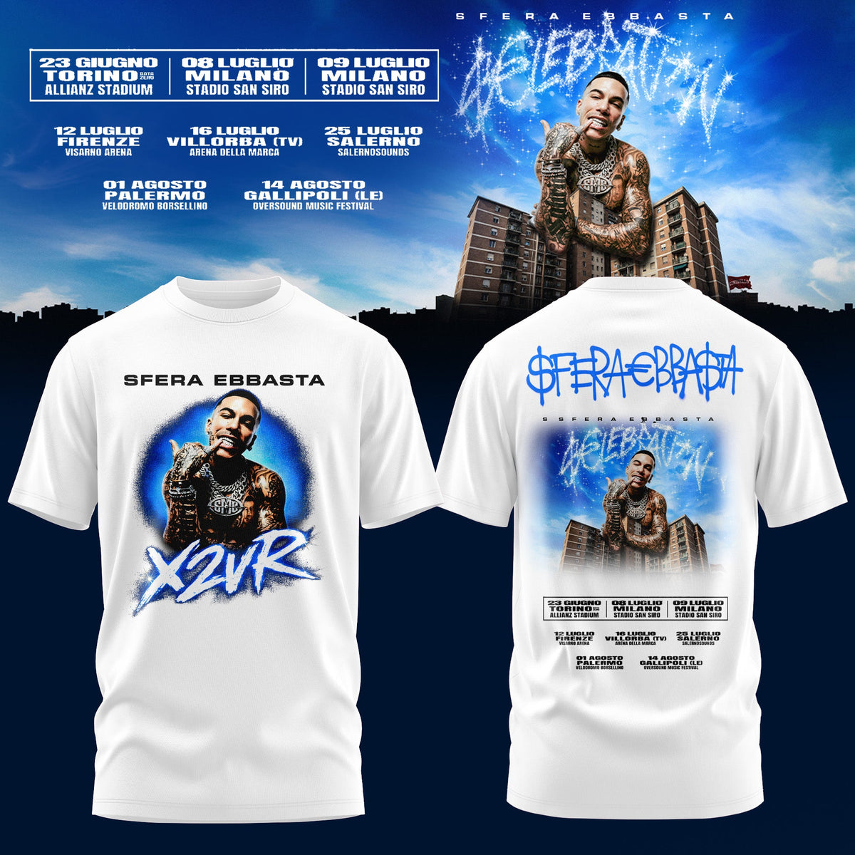 Sfera Ebbasta Tour 2026 Limited Tshirt