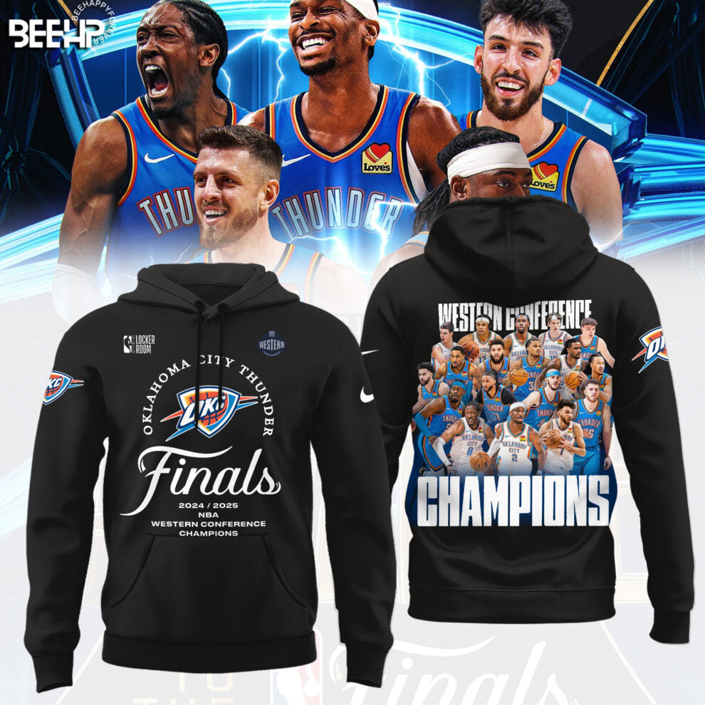 Oklahoma City Thunder 2025 Western Conference Champions Hoodie