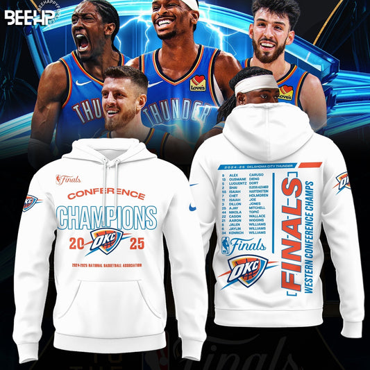 Oklahoma City Thunder 2025 Western Conference Champions Hoodie