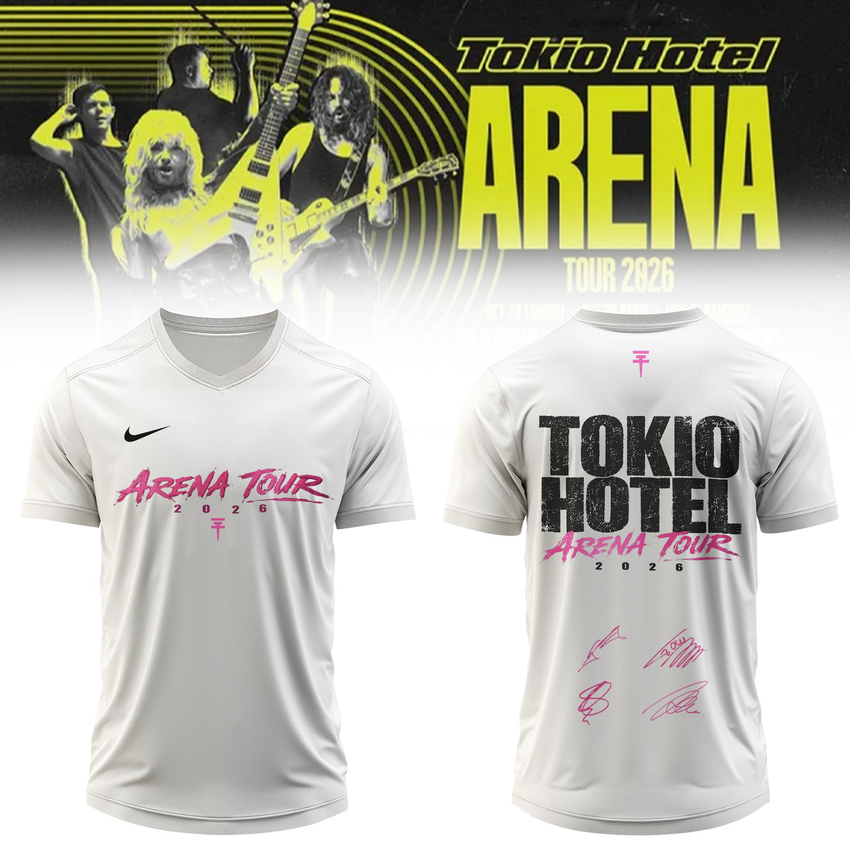 ,,.Tokio Hotel ”ARENA TOUR 2026” Limited Edition Signature – Jersey