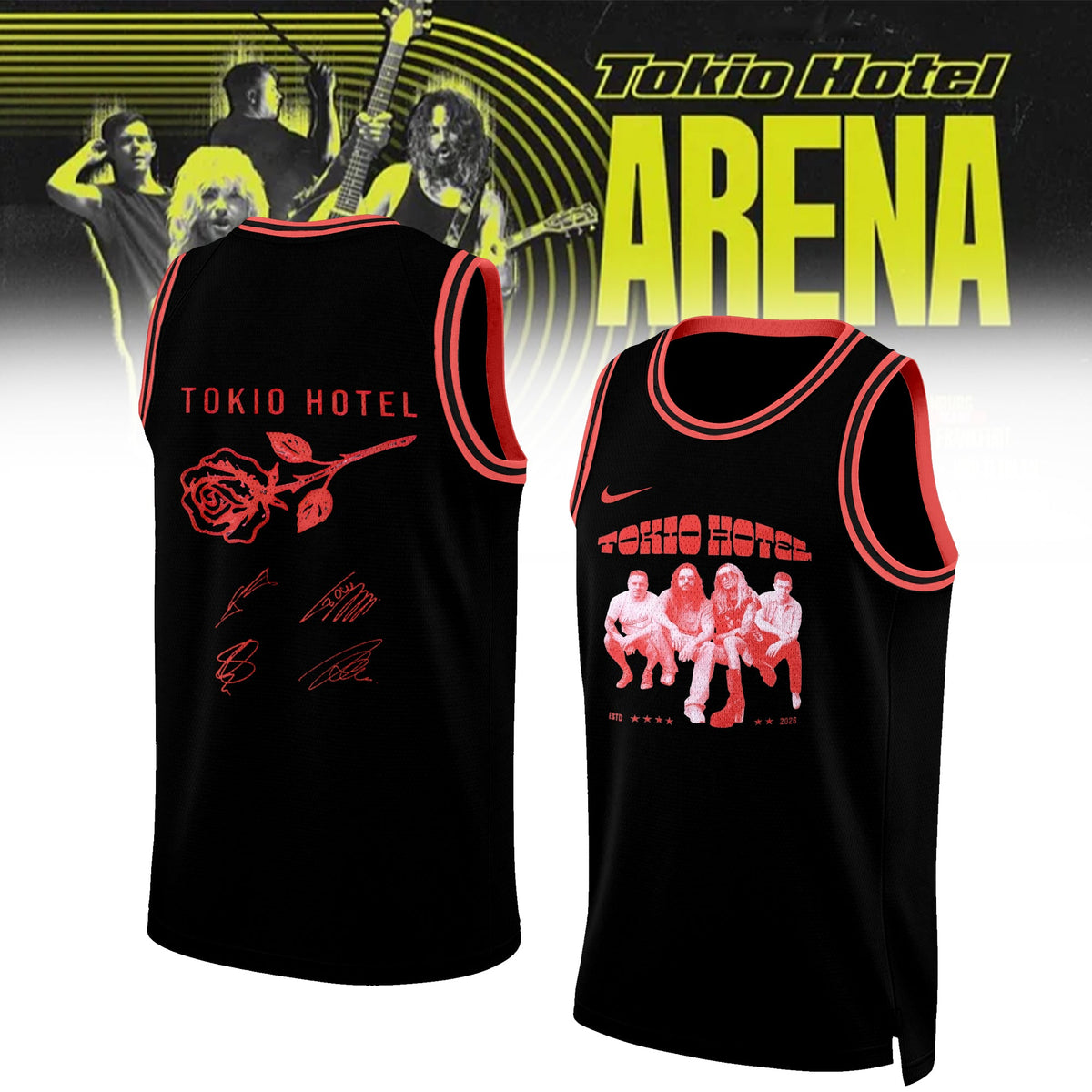 ,,.Tokio Hotel ”ARENA TOUR 2026” Limited Edition Signature – Jersey