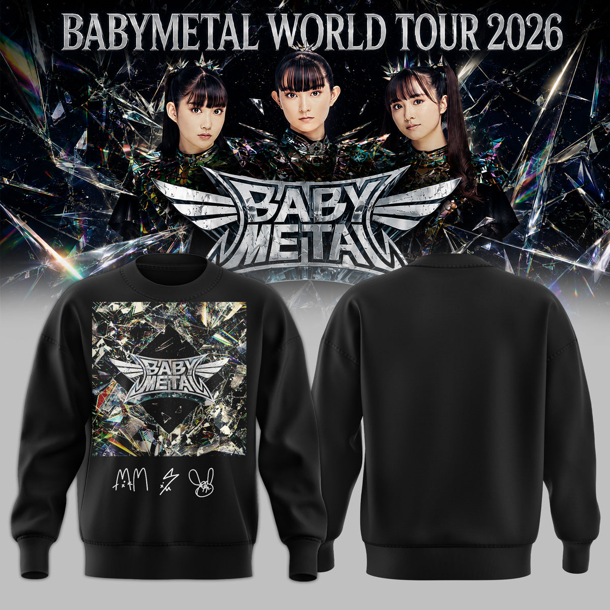 BABYMETAL “WORLD TOUR 2026” Signature Limited Edition – Sweatshirt