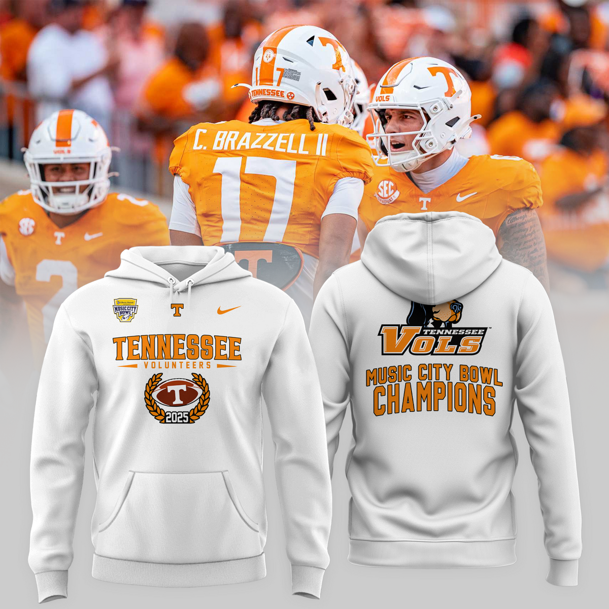 TENNESSEE – LIBERTY MUTUAL MUSIC CITY BOWL CHAMPIONS 2025 Hoodie