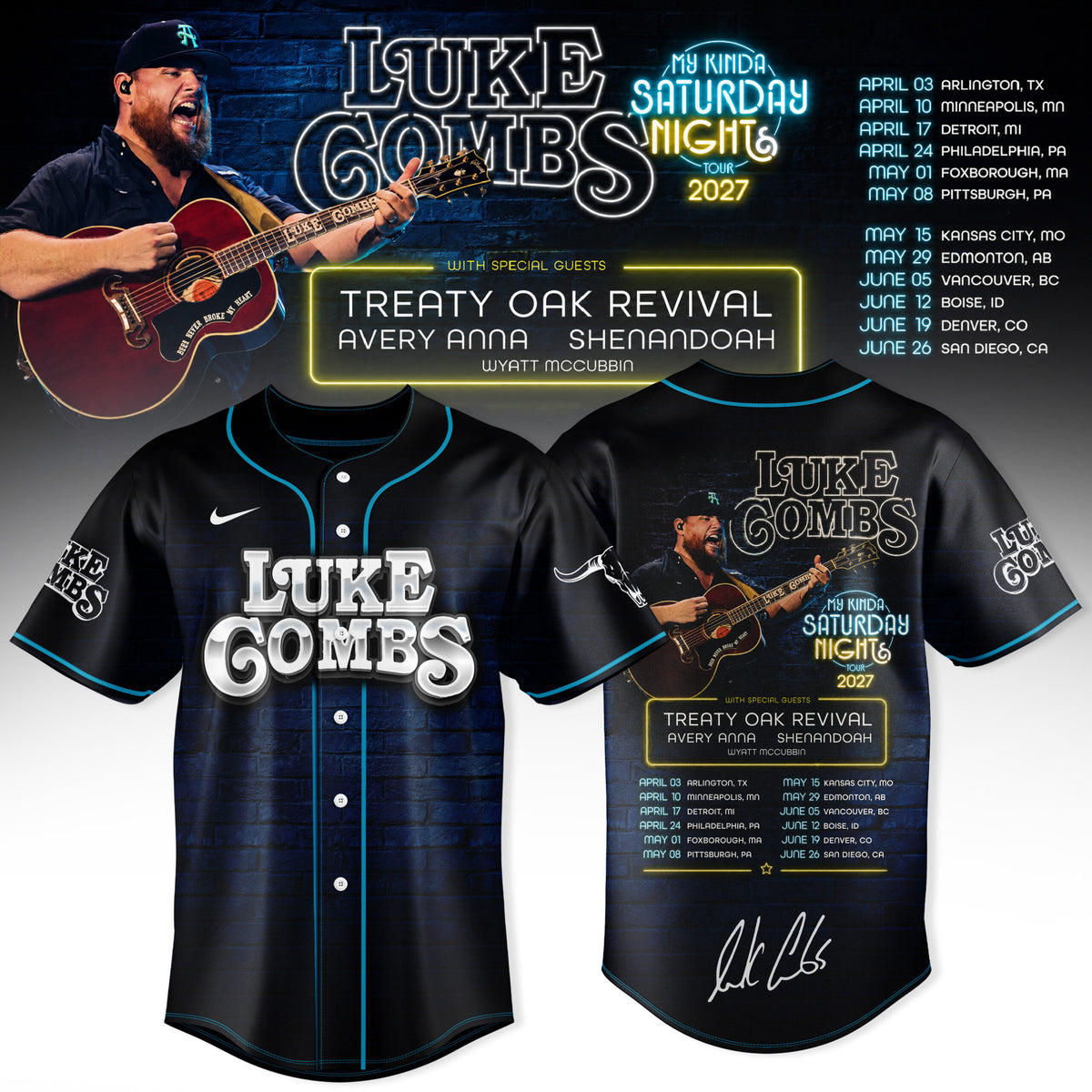 LUKE COMBS — MY KINDA SATURDAY NIGHT TOUR 2027 JERSEY