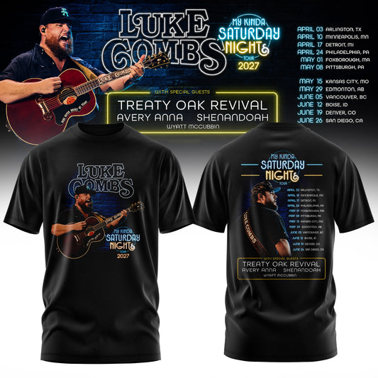 LUKE COMBS — MY KINDA SATURDAY NIGHT TOUR 2027 T-SHIRT