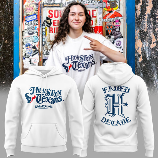 New Edition Houston Texans Collab With Faded Decade Hoodie 2025