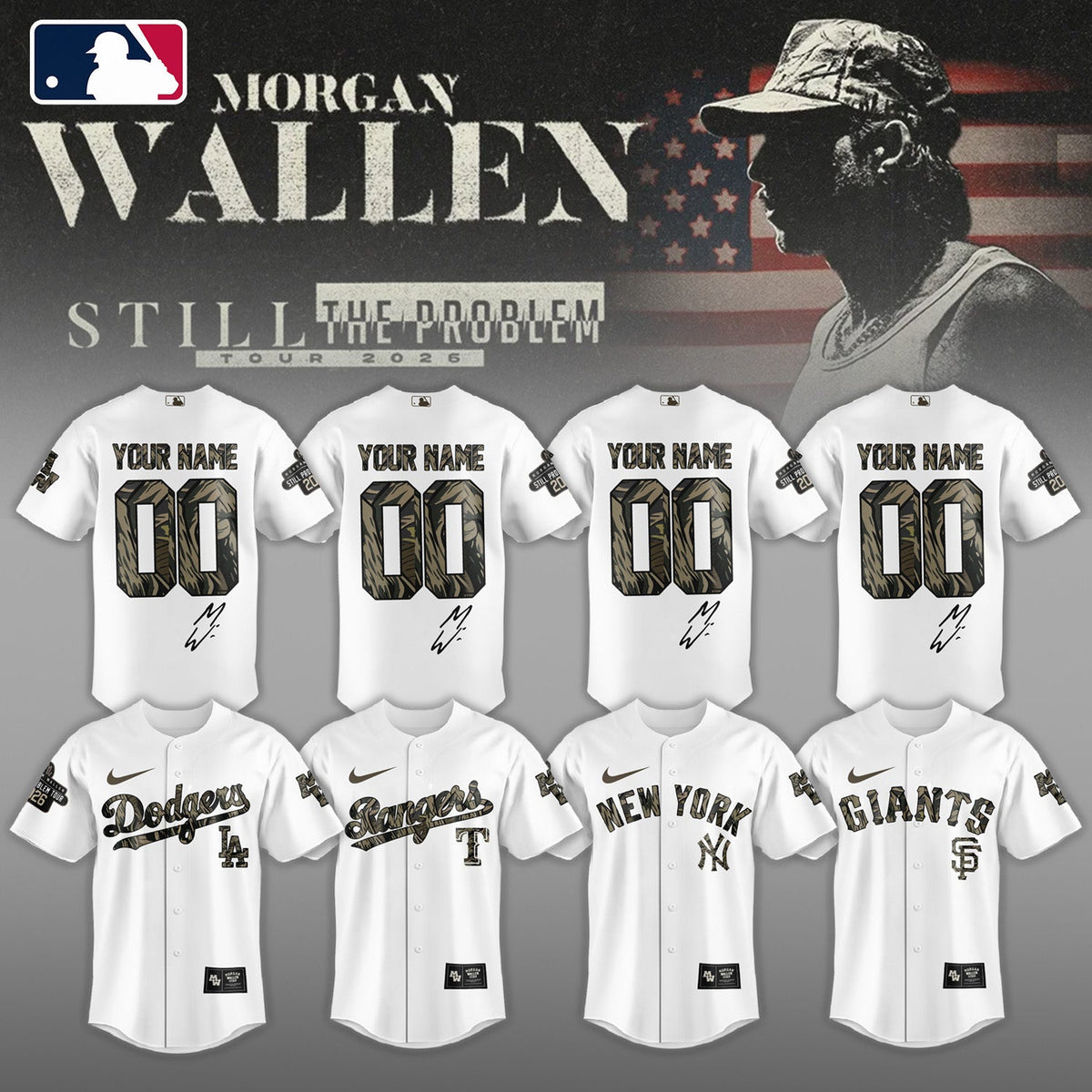 ALL TEAM x Morgan Wallen Still Problem Tour Jersey (Custom Name & Number)