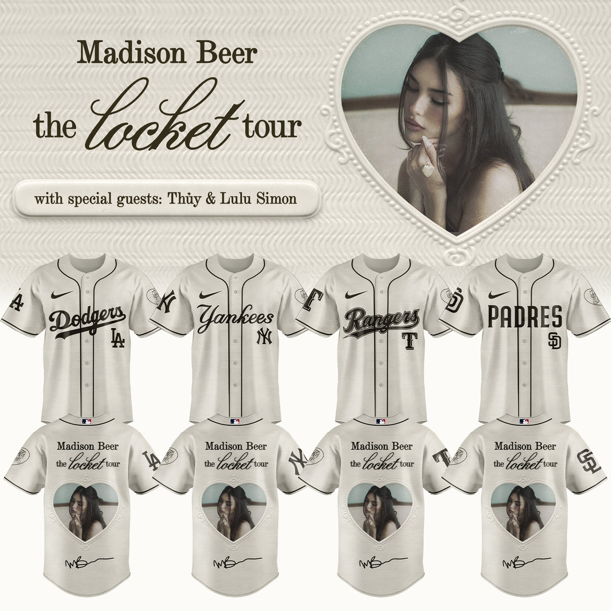 .Baseball US x Madison Beer The Locket Tour Jersey