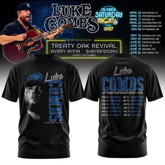 LUKE COMBS — MY KINDA SATURDAY NIGHT TOUR 2027 T-SHIRT